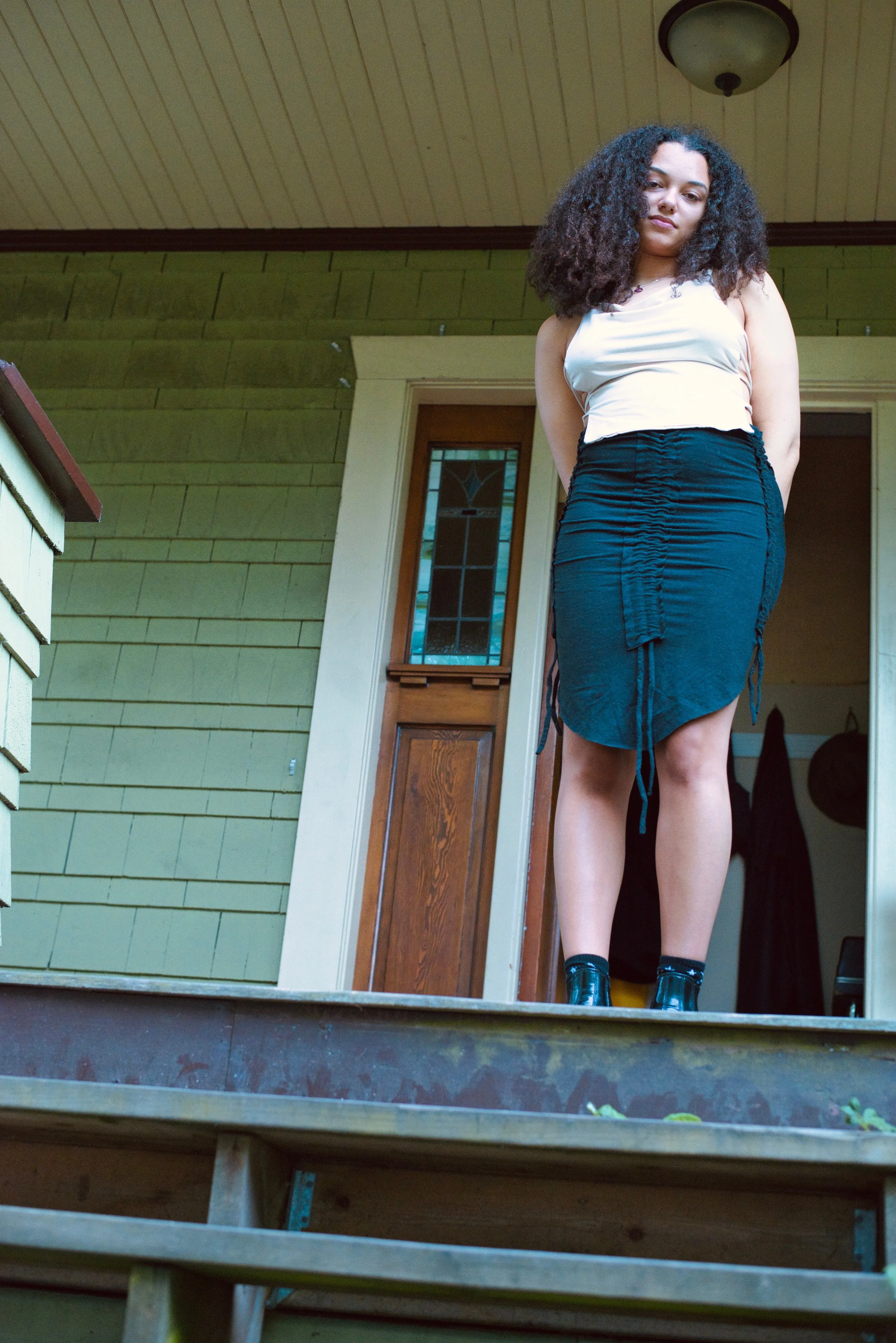 Shiva Black Hemp Jungle skirt