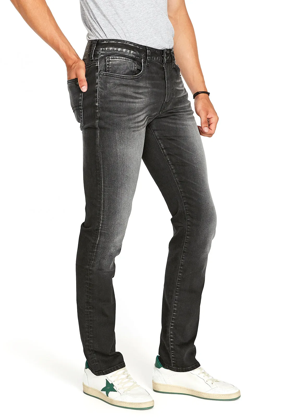 Slim Ash Men's Jeans in Dark and Sanded Black - BM22597