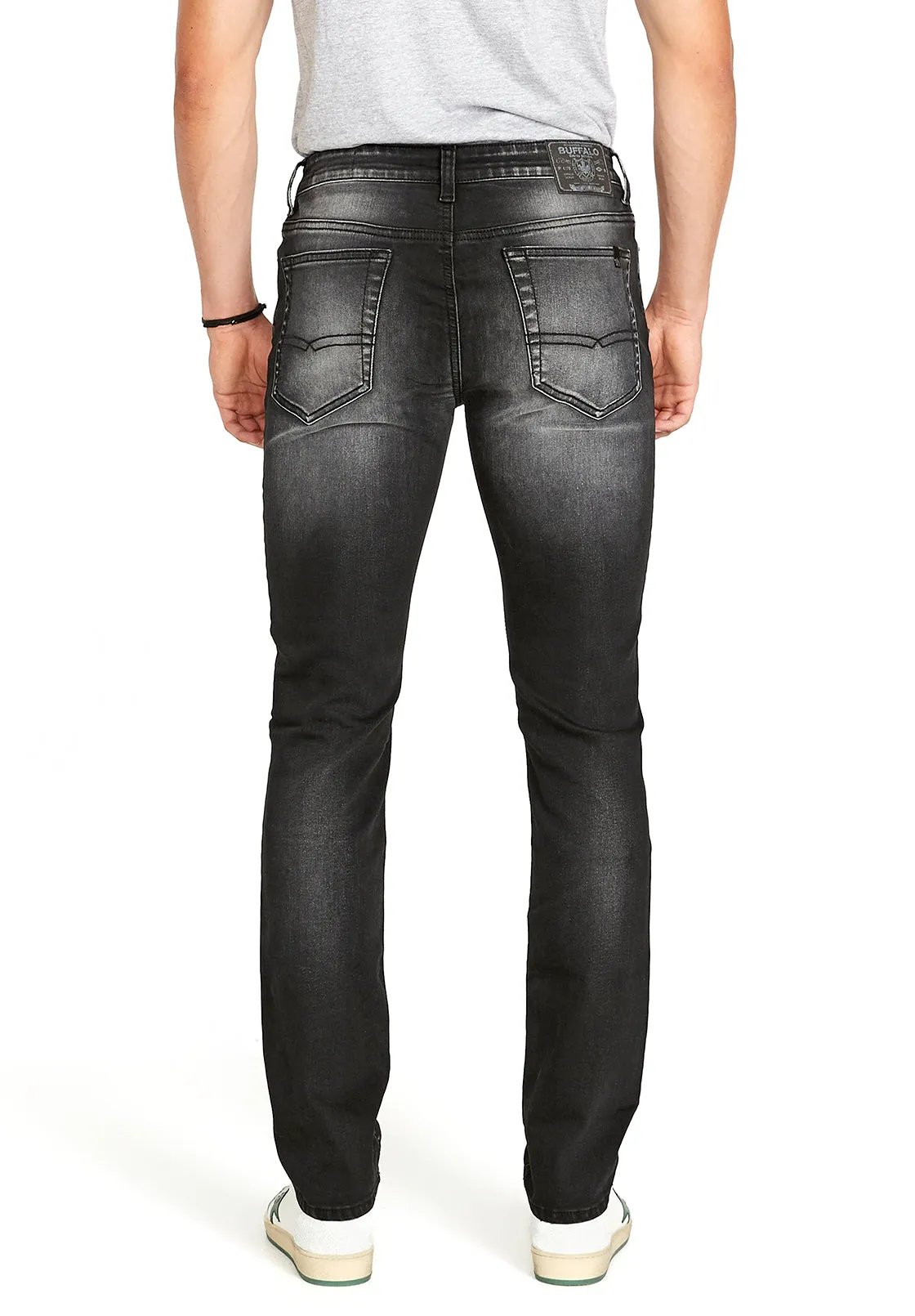 Slim Ash Men's Jeans in Dark and Sanded Black - BM22597