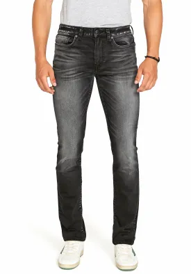 Slim Ash Men's Jeans in Dark and Sanded Black - BM22597