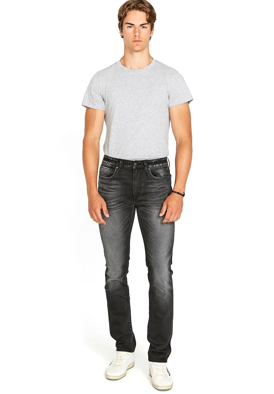 Slim Ash Men's Jeans in Dark and Sanded Black - BM22597