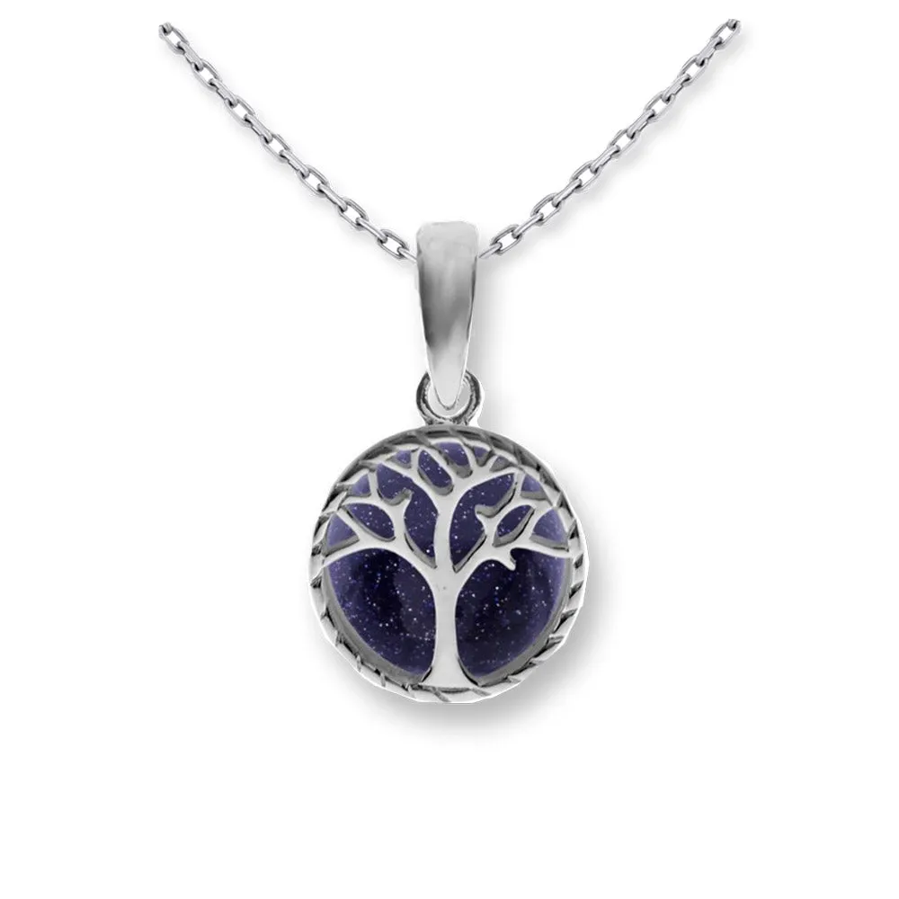 Small Goldstone Tree Of Life Pendant Necklace (sterling silver), Tree Of Life Jewellery