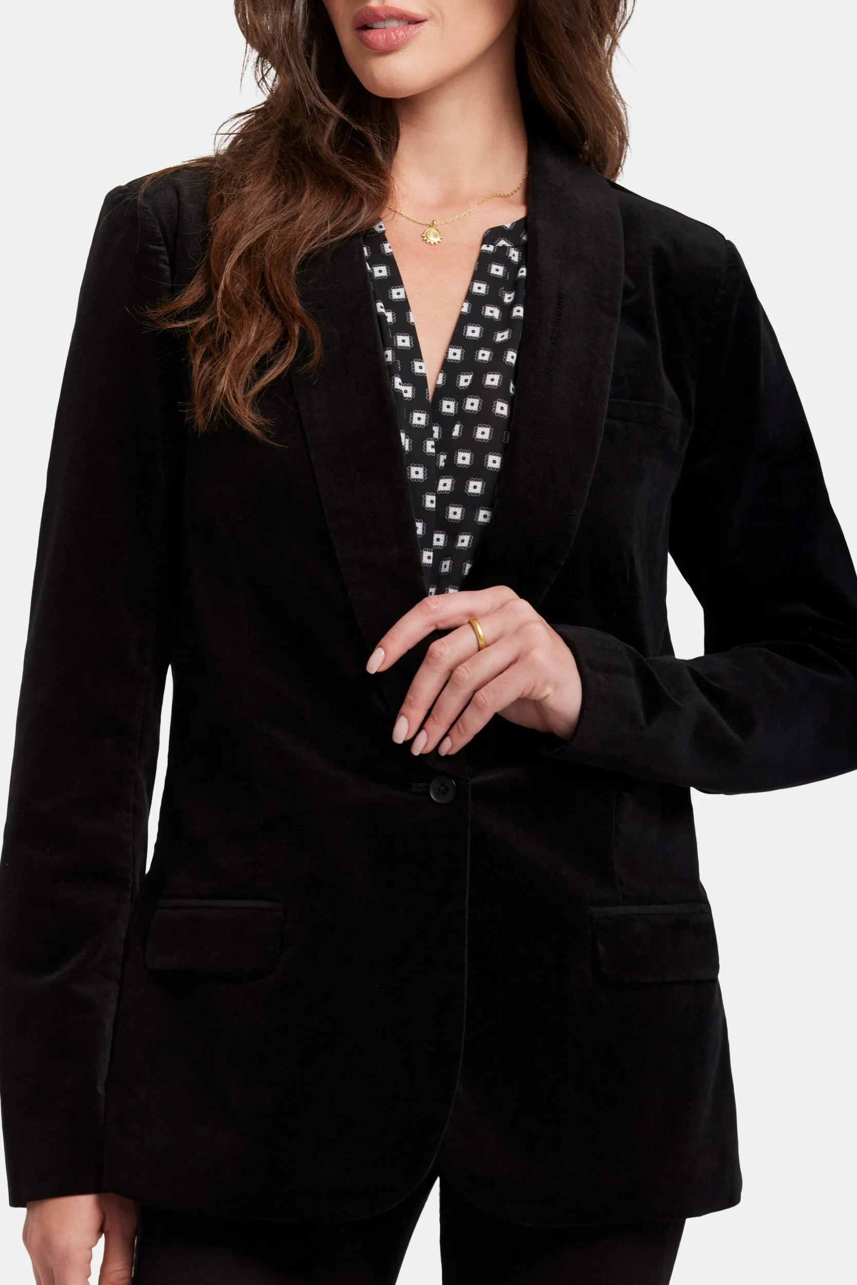 Smoking Blazer Katoenfluweel Zwart | Black