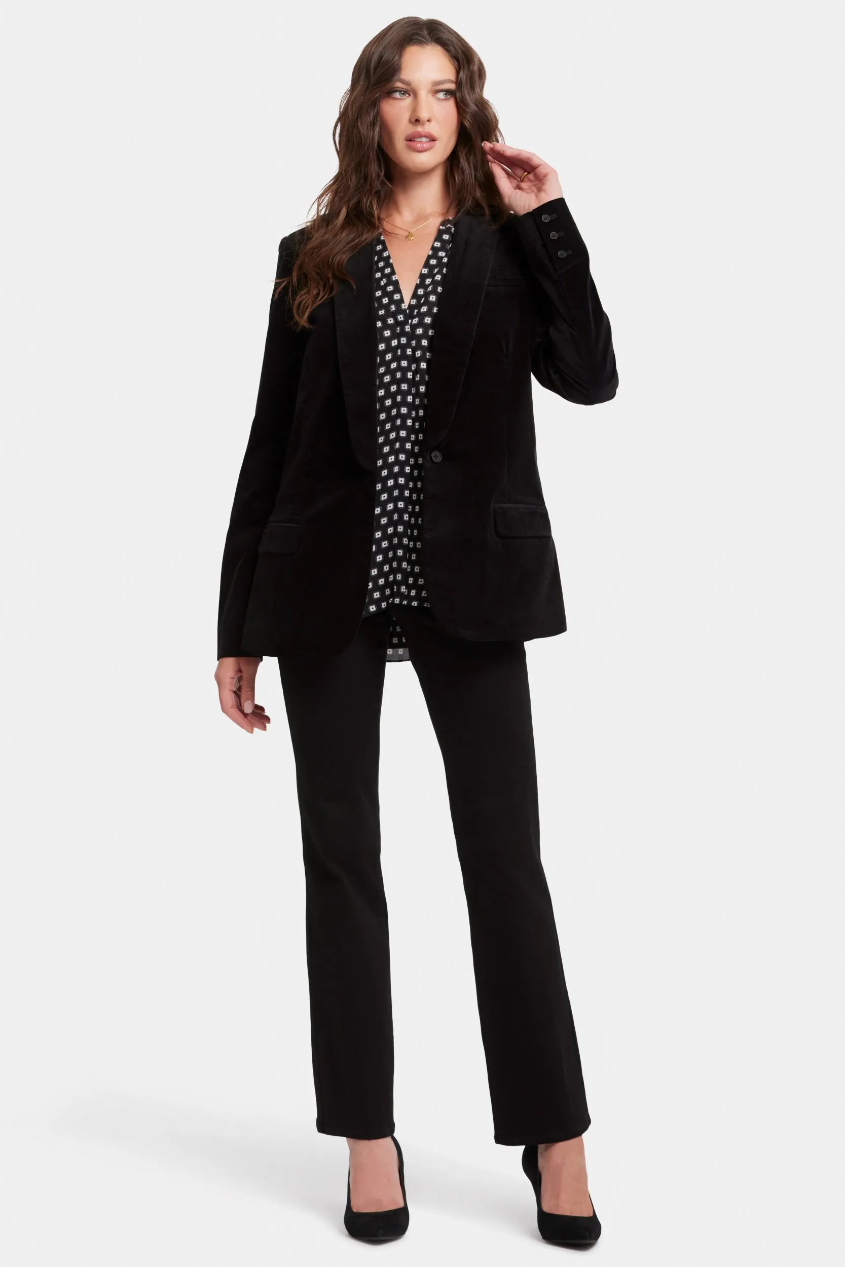 Smoking Blazer Katoenfluweel Zwart | Black