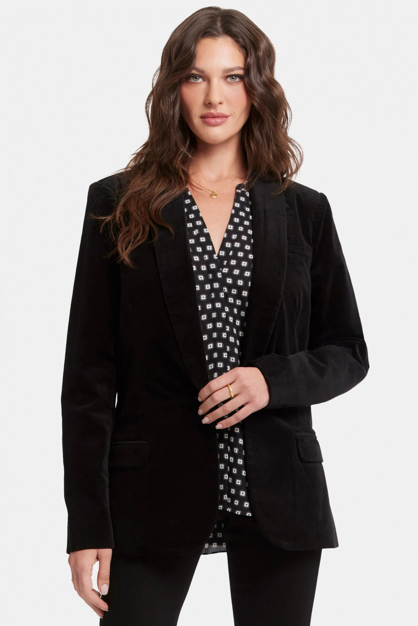 Smoking Blazer Katoenfluweel Zwart | Black