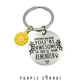 Sunflower Reminder Keychain