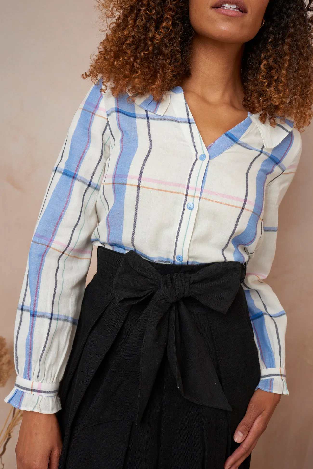 Haze Plaid Blouse by Susie Sunset - Attractive, Comfortable and Trendy