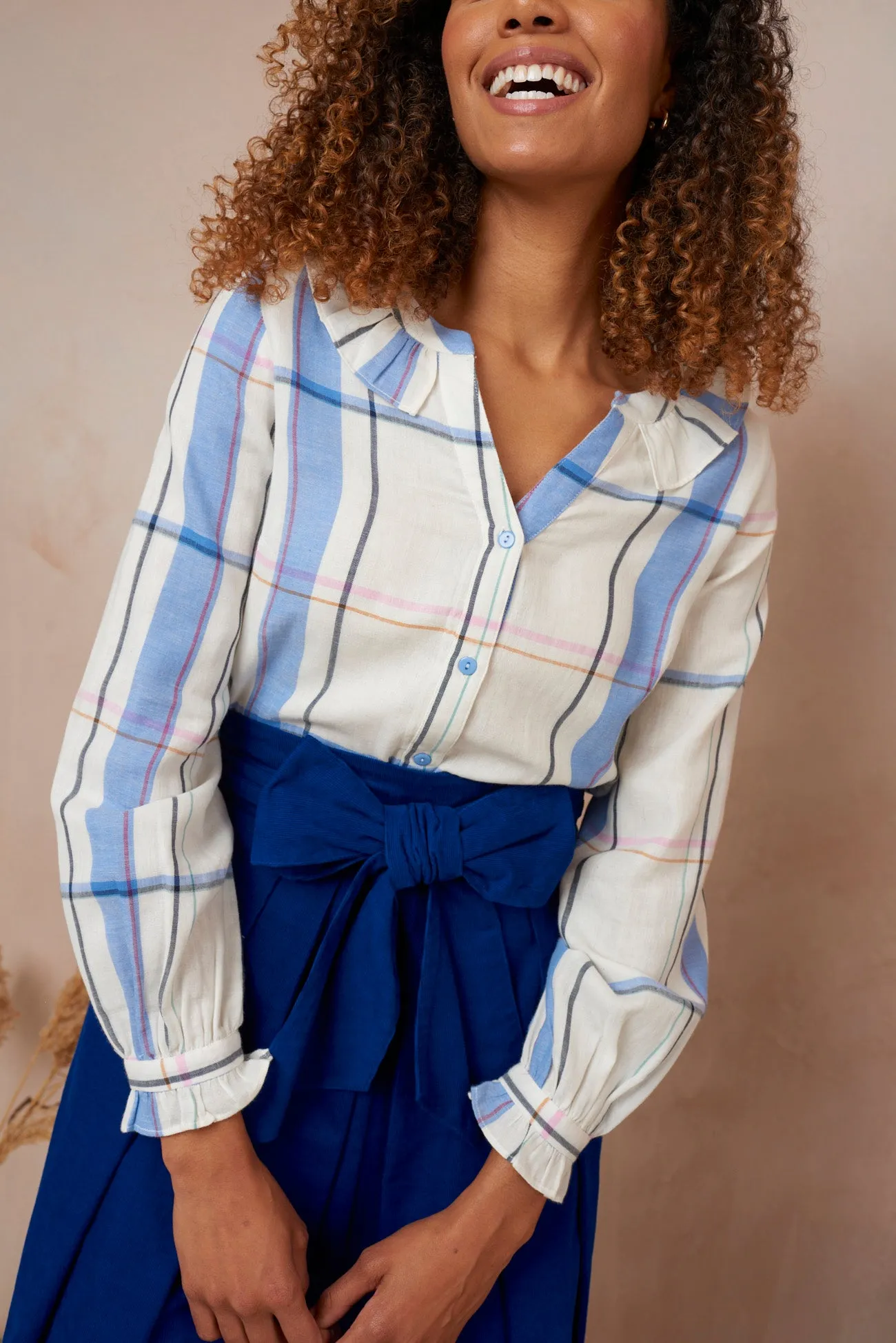 Haze Plaid Blouse by Susie Sunset - Attractive, Comfortable and Trendy