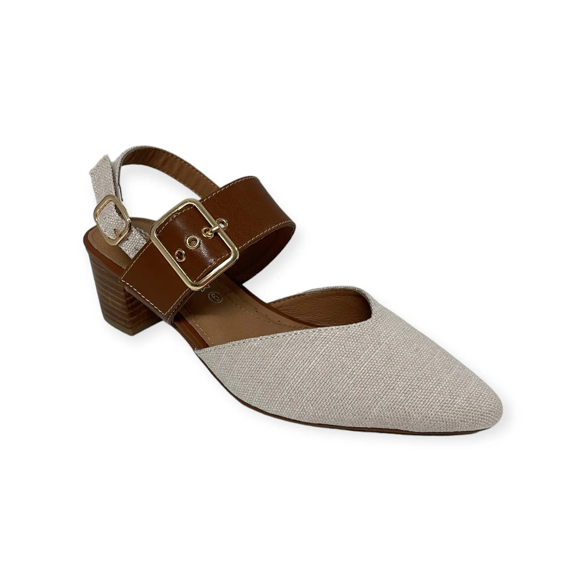 TALIA BL BEIGE CANVAS/TAN