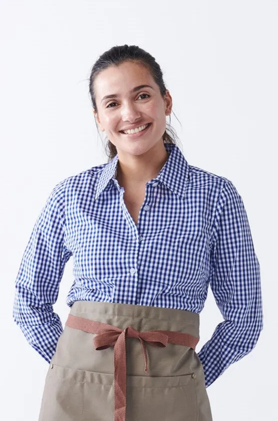 TEDDY Women's Essential Gingham Shirt - Long or Short Sleeve