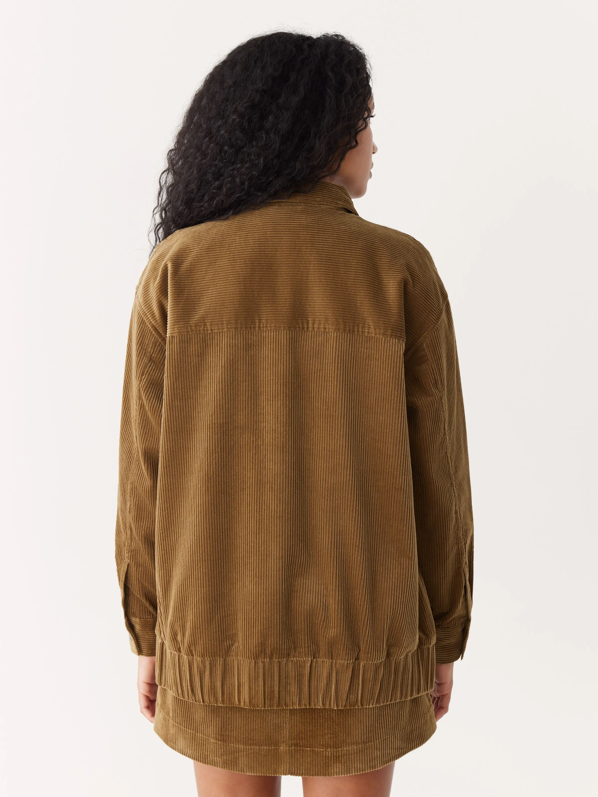 The Corduroy Bomber Jacket in Amber Brown