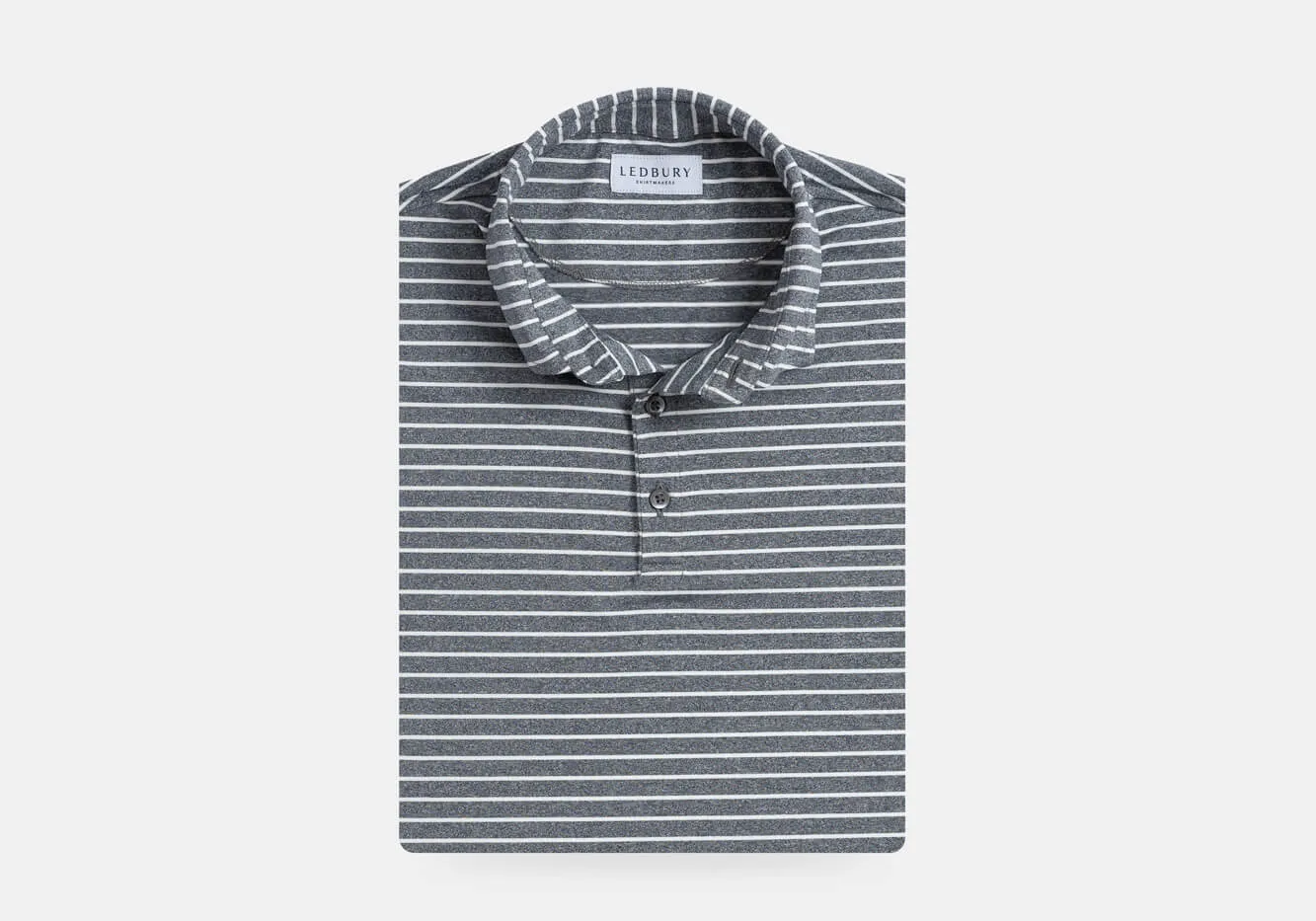 The Dark Blue Heather Dover Jersey Stripe Custom Polo