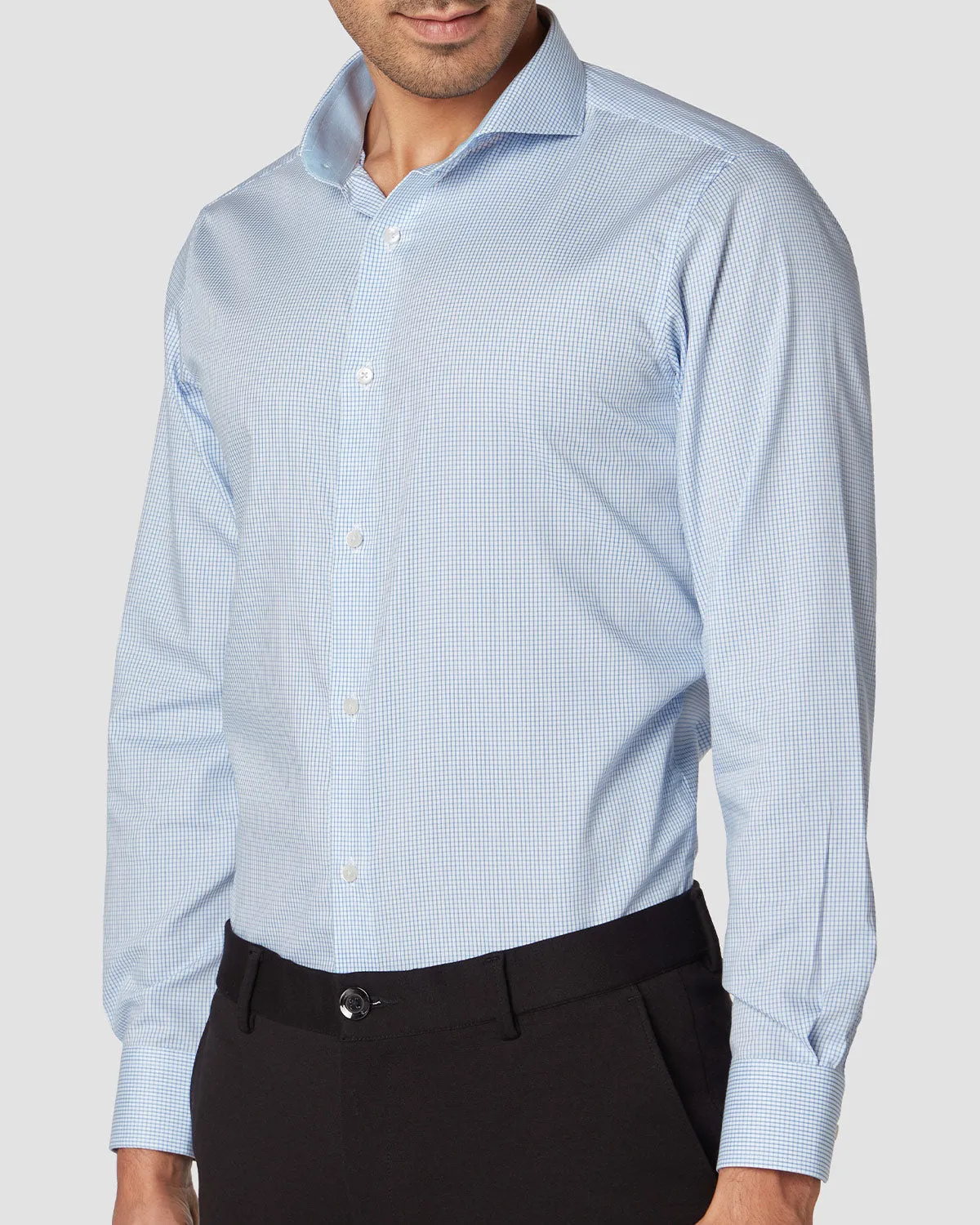 Thomas Mason Glacier Grid Wrinkle Resistant Shirt