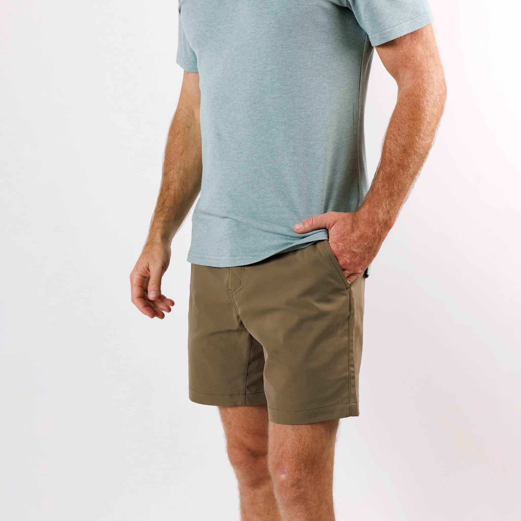 Tour Short in Olive Khaki