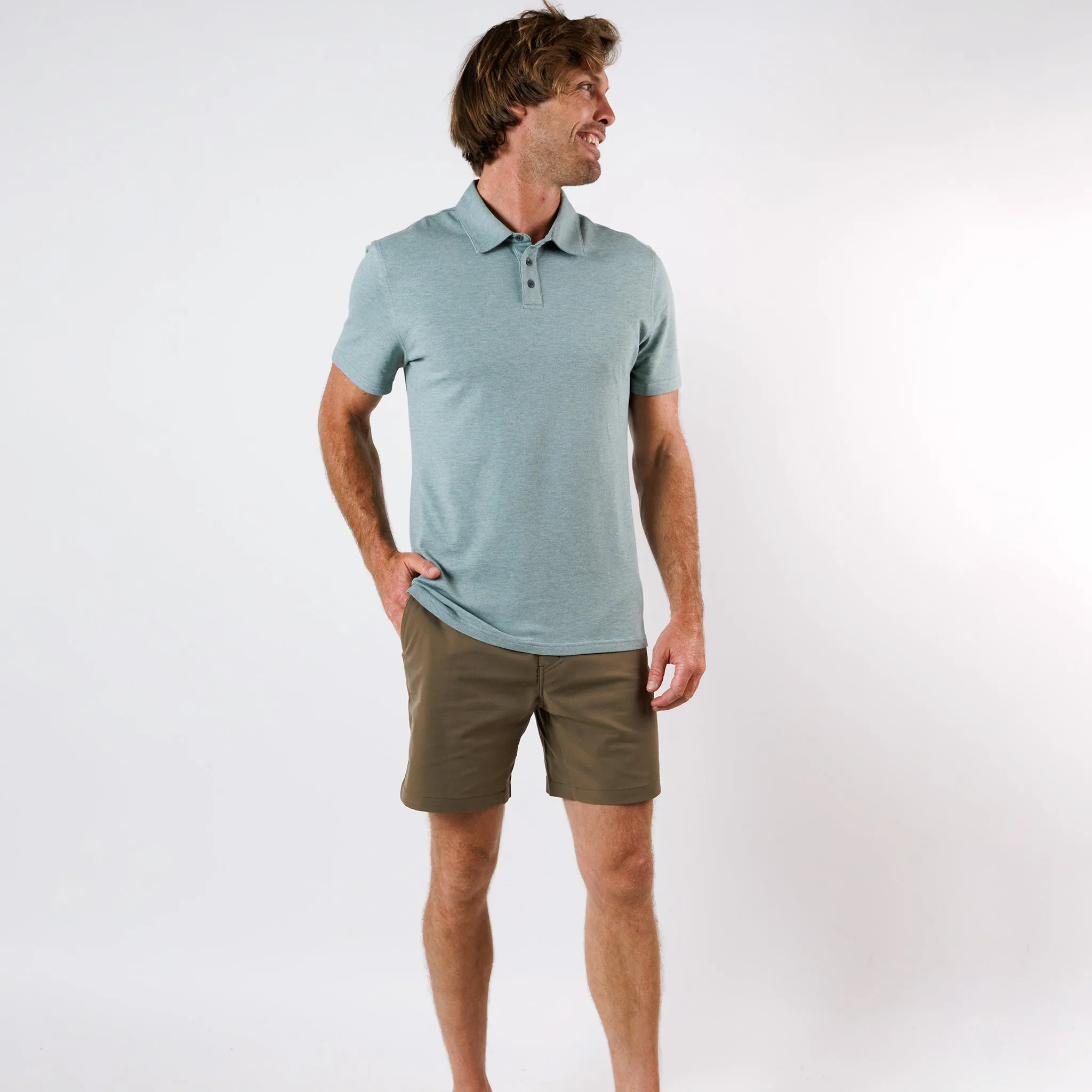 Tour Short in Olive Khaki