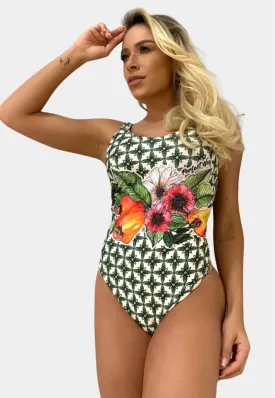 Tropical Cashew Print  Swimsuit