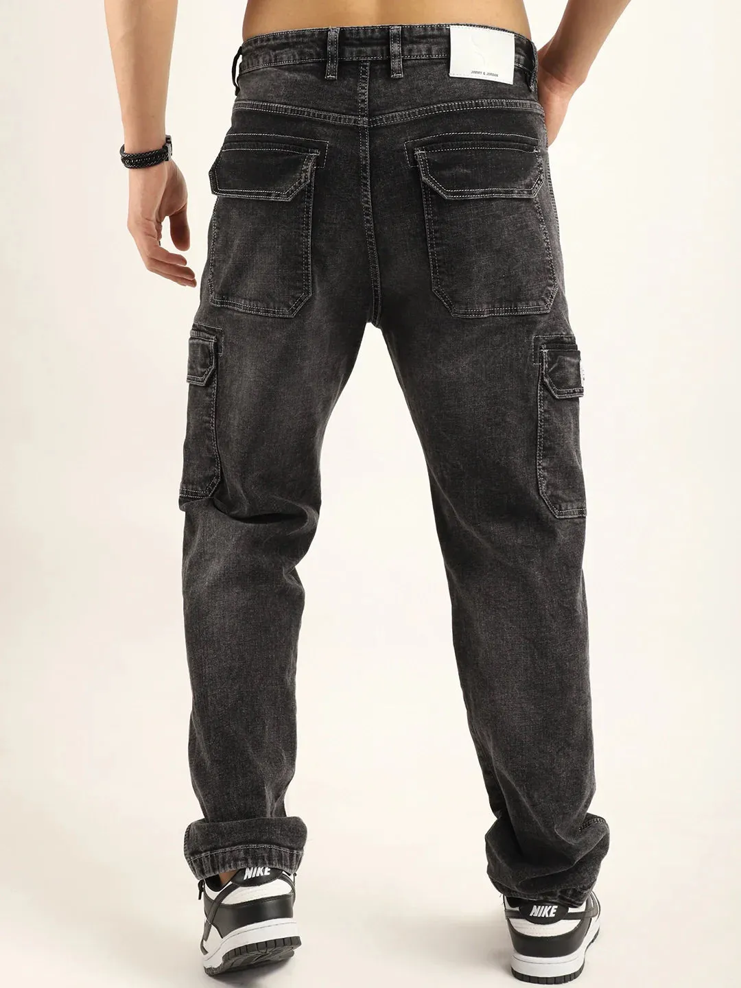 Wales Dark Grey Denim Cargo